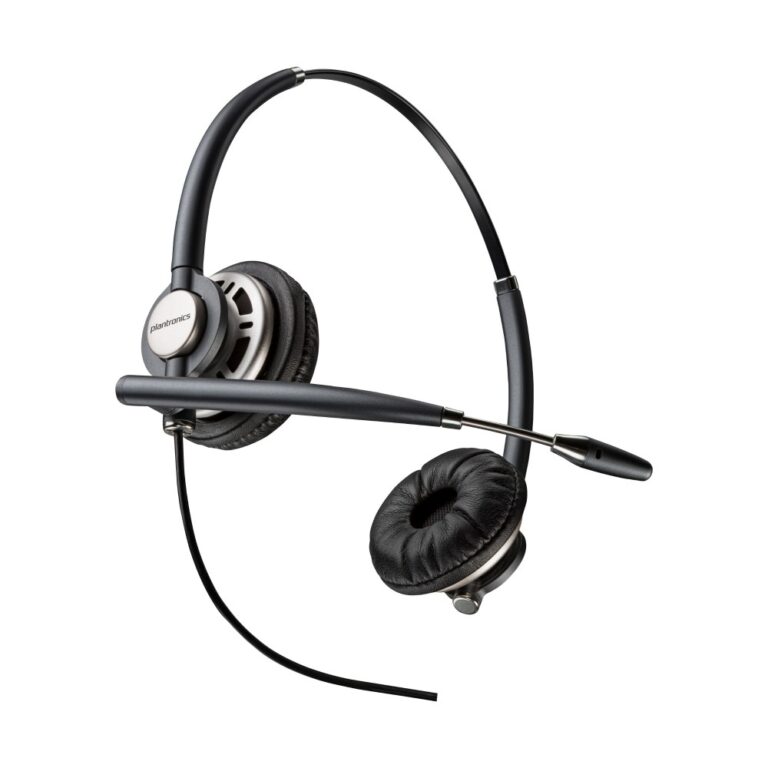 HP Poly EncorePro 720D Binaural Headset, Wired, Boom Microphone, Quick Disconnect, Black