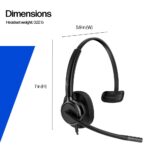 HP Poly Mission 415 Monaural USB Wired Headset with Microphone, Black