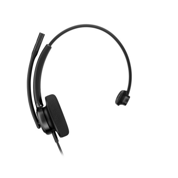 HP Poly Mission 415 Monaural Wired Headset with Microphone, USB-C, USB-A Adapter, Black