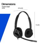 HP Poly Mission 425 Classic Wired Stereo Headset with USB-C Adapter, Black