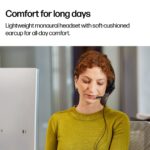 HP Poly Mission 425 Stereo Wired Headset with Microphone, USB-A, Black