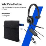 HP Poly Mission 625 Wired USB-C Stereo Headset with Boom Microphone & In-line Controls - Black