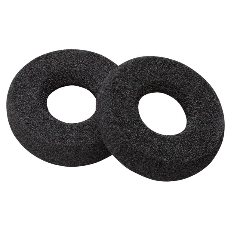 HP Poly Savi 7300 Leatherette Ear Cushions, Black, for Savi 7300, 2 Pieces