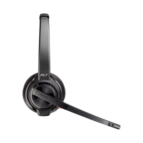 HP Poly Savi 8220 Stereo DECT Headset with Charging Cradle, Bluetooth 4.2, Microphone, Black