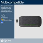 HP Poly Sync 10 USB Speakerphone for PC, Wired, USB-A, 2 Microphones, Black