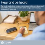 HP Poly Sync 10 USB Speakerphone for PC, Wired, USB-A, 2 Microphones, Black