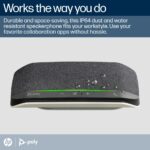 HP Poly Sync 10 USB Speakerphone for PC, Wired, USB-A, 2 Microphones, Black