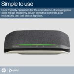 HP Poly Sync 10 USB Speakerphone for PC, Wired, USB-A, 2 Microphones, Black