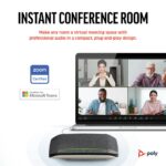 HP Poly Sync 10 USB Speakerphone for PC - Wired, USB-A, USB-C, Silver, IP64
