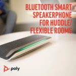 HP Poly Sync 40+ USB-A/C Speakerphone for PC/Mobile, Teams Certified, Bluetooth 5.1, Silver