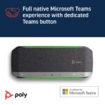 HP Poly Sync 40+ USB-A/C Speakerphone for PC/Mobile, Teams Certified, Bluetooth 5.1, Silver