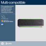 HP Poly Sync 60 Microsoft Teams Certified Speakerphone, USB/Bluetooth, Silver