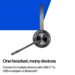 HP Poly Voyager 4320-M Wireless Headset with Boom Mic, USB-C, Bluetooth 5.1 & BT700 Dongle, Black