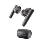 HP Poly Voyager Free 60+M UC Wireless Earbuds with ANC, Built-in Mic, USB-C Adapter & Touchscreen Charge Case, Carbon Black