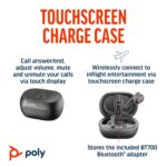 HP Poly Voyager Free 60+ UC Wireless Earbuds with ANC, Built-in Microphone, Bluetooth 5.3, USB-C, Carbon Black