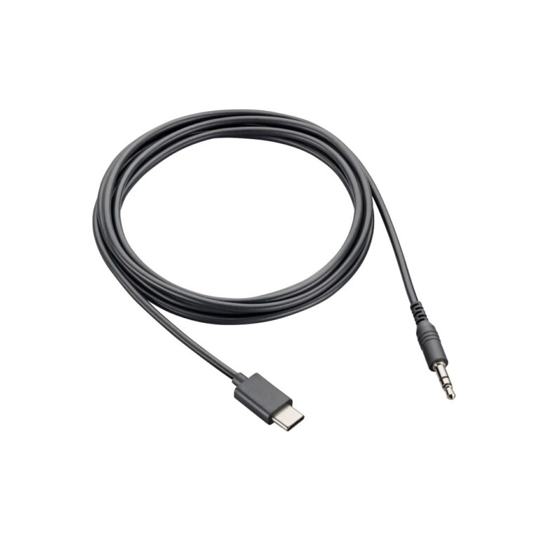 HP Poly Voyager Surround 80/85 UC 3.5mm Audio Adapter Cable Black