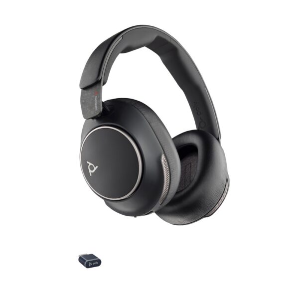 HP Poly Voyager Surround 80 UC Wireless Headset with ANC, Built-in Mic, USB-C, Bluetooth 5.3 - Black