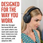 HP Poly Voyager Surround 80 UC Wireless Headset with ANC, Built-in Mic, USB-C, Bluetooth 5.3 - Black