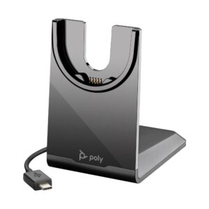HP Poly Voyager USB-C Charging Stand for Voyager Focus 2 & 4300 Headsets, Black