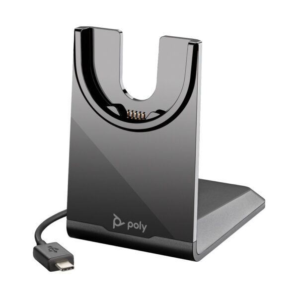 HP Poly Voyager USB-C Charging Stand for Voyager Focus 2 & 4300 Headsets, Black