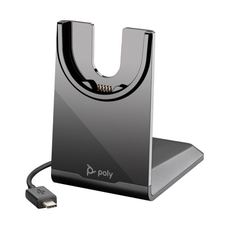 HP Poly Voyager USB-C Charging Stand for Voyager Focus 2 & 4300 Headsets, Black