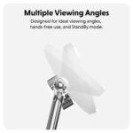 HYPER HJ3004WHGL 4-in-1 Magnetic Qi2 Wireless Charging Stand for iPhone, Watch, AirPods - Silver/White