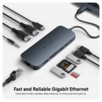 HYPER HyperDrive Next 11-Port USB-C Hub Dual 4K HDMI 140W PD Gigabit Ethernet Blue/Grey