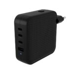 HYPER HyperJuice 100W USB-C GaN Travel Charger with 4 Ports & PD 3.0 - Black