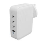 HYPER HyperJuice 145W GaN Charger - 4-Port USB-C, PD 3.1, QC 3.0, PPS, White