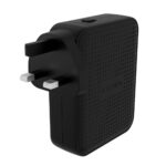 HYPER HyperJuice 145W GaN PD 3.1 USB-C Charger with 4 Ports & UK/EU/US/ANZ Plugs Black