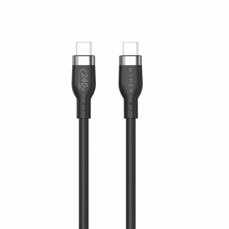 HYPER HyperJuice 240W Silicone USB-C to USB-C Cable 1m Black