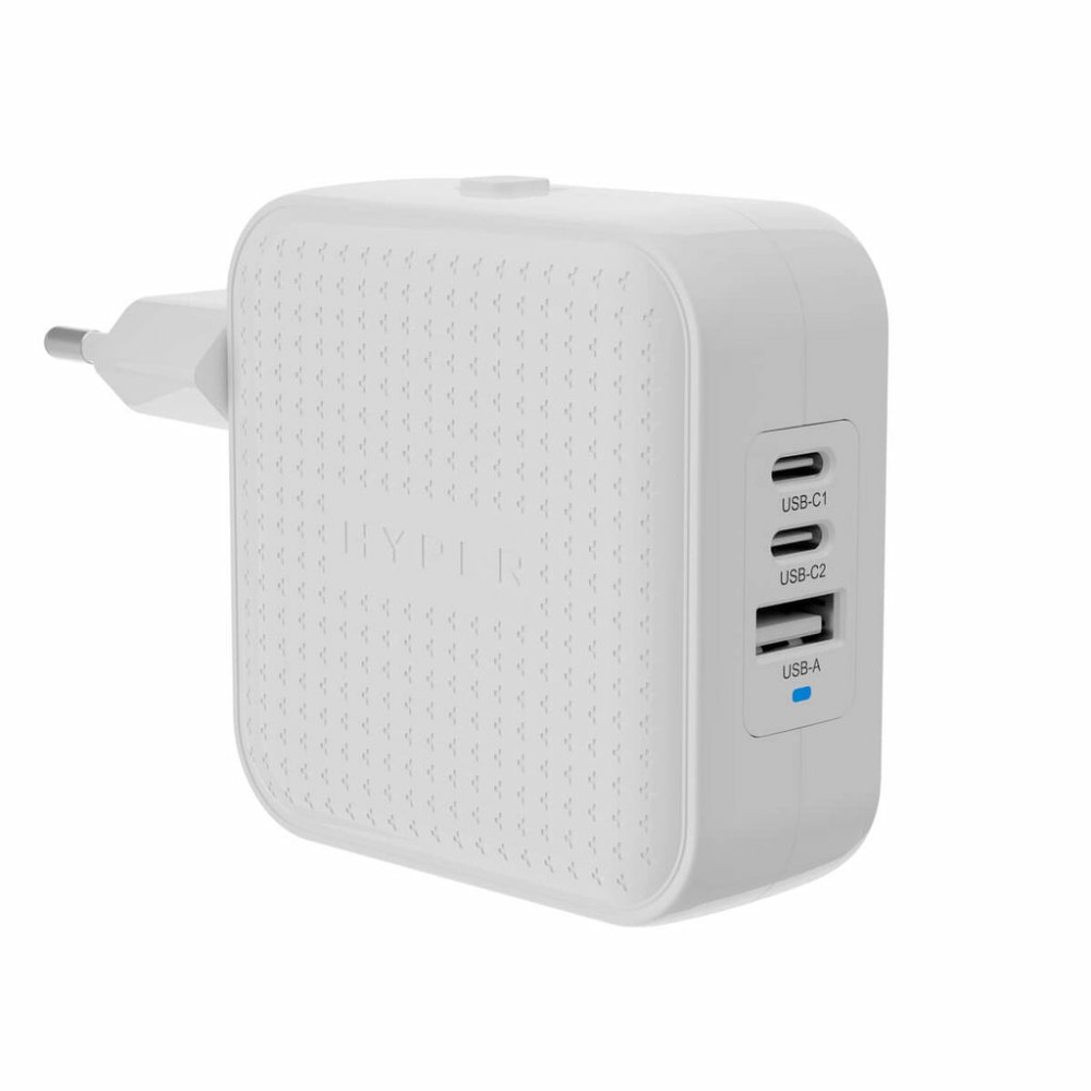 HYPER HyperJuice 70W USB-C GaN Travel Charger with 2x USB-C, 1x USB 2.0 Port - White HYPER HyperJuice 70W USB-C GaN Travel Charger with 2x USB-C, 1x USB 2.0 Port - White