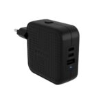 HYPER HyperJuice 70W USB-C GaN Travel Charger with 2x USB-C, 1x USB-A, PD3.0, PPS, QC3.0 - Black