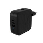 HYPER HyperJuice 70W USB-C GaN Travel Charger with 2x USB-C, 1x USB-A, PD3.0, PPS, QC3.0 - Black