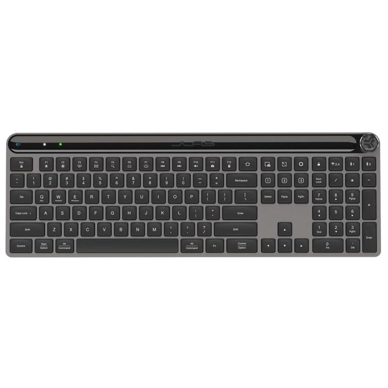 JLab Epic Keyboard, Full-size, QWERTY, USB + Bluetooth 5.2, Scissor Switch, Black