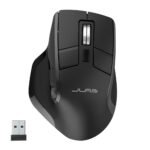 JLab Epic Wireless Mouse, Right-Hand, Bluetooth + USB, Optical, 2400 DPI, 9 Buttons, Black