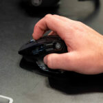 JLab Epic Wireless Mouse, Right-Hand, Bluetooth + USB, Optical, 2400 DPI, 9 Buttons, Black
