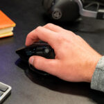 JLab Epic Wireless Mouse, Right-Hand, Bluetooth + USB, Optical, 2400 DPI, 9 Buttons, Black
