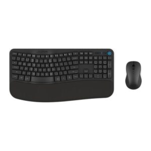 JLab Flow Wireless Keyboard & Mouse Bundle, Bluetooth/USB-C, AI Button, Black