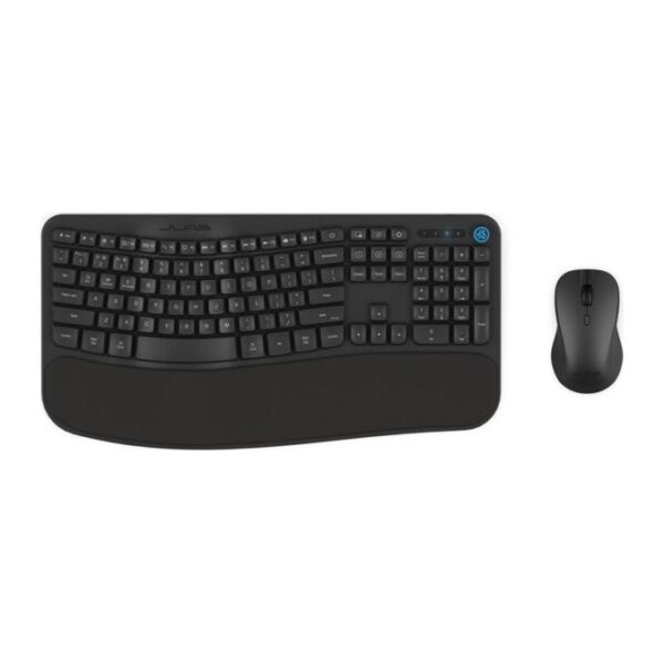 JLab Flow Wireless Keyboard & Mouse Bundle, Bluetooth/USB-C, AI Button, Black