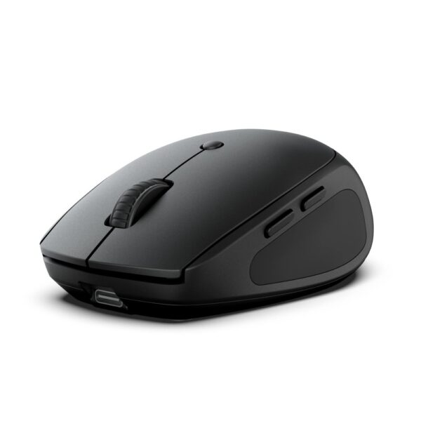 JLab Go Charge Travel Wireless Mouse, Ambidextrous, Bluetooth 5.0 + USB-A, 1600 DPI, Black
