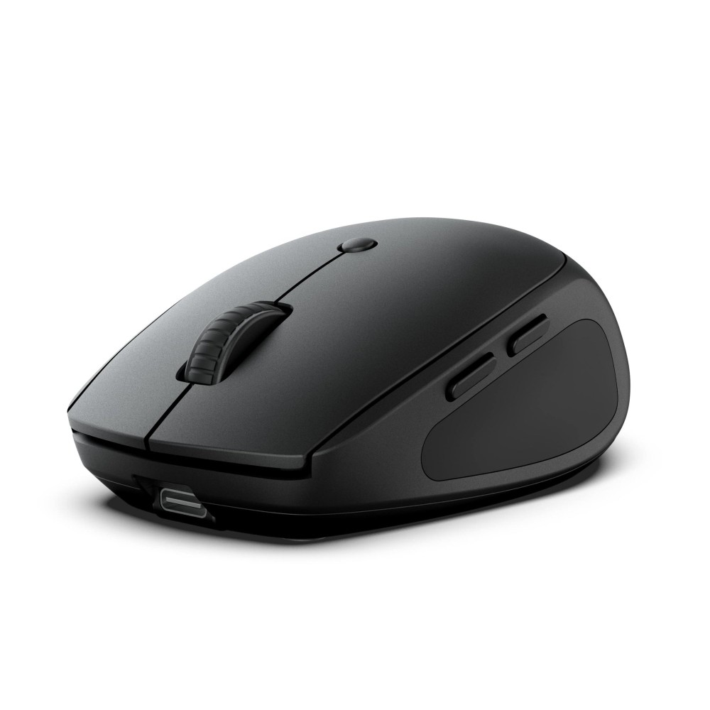 JLab Go Charge Travel Wireless Mouse, Ambidextrous, Bluetooth 5.0 + USB-A, 1600 DPI, Black