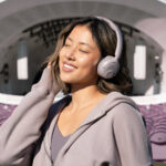 JLab Go Lux ANC Wireless Headset with Built-in Microphone, Bluetooth 5.4, USB-C, Mauve