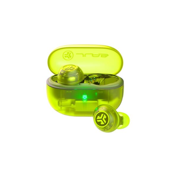 JLab Go Pop ANC In-Ear True Wireless Bluetooth Headset with Built-in Mic - Teal, Transparent