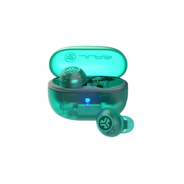 JLab Go Pop ANC In-Ear True Wireless Bluetooth Headset with Microphone - Teal, Transparent