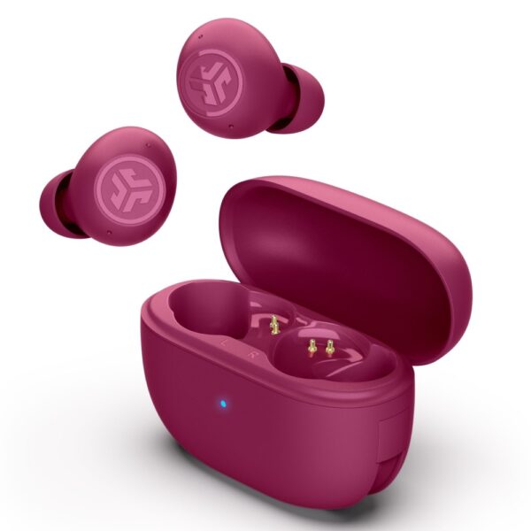 JLab Go Pop ANC True Wireless In-Ear Headset with Built-in Mic, Bluetooth 5.3, IP55, Fuchsia