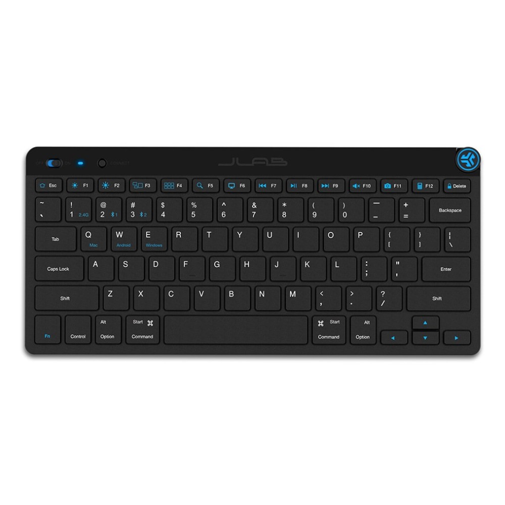 JLab GO Wireless Bluetooth QWERTY Keyboard with Scissor Key Switch - Black