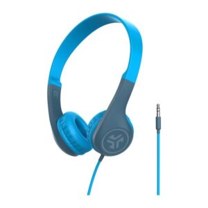 JLab JBuddies Pop Wired Kids Headphones 3.5mm Blue Volume Safe 85dB Headband