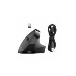 JLab JBuds Ergonomic Vertical Wireless Mouse, Right Hand, 2400 DPI, Black