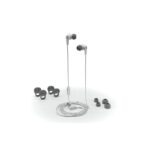 JLab JBuds Pro Signature Wired In-ear Headphones for Calls/Music with In-line Control White